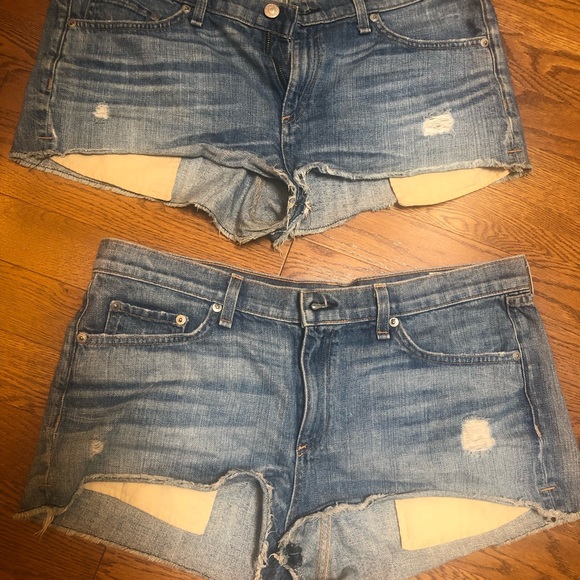 Two pairs of rag and bone jean shorts - Picture 2 of 4